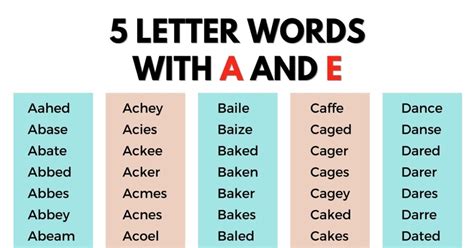 5 letter words with aie|5 Letter Words With A I E in Any Position